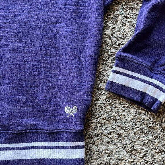 Jcrew Vintage Sweater Women Small Purple 100% Cotton Tennis Feminine Pullover - Picture 2 of 7
